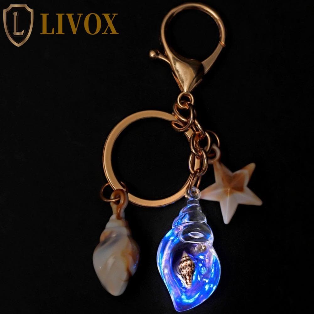 Chaveiro De Concha Luminosa LIVOX , Lindos Pingentes De Praia Do Mar Que Brilham No Escuro , Decoração De Mochila