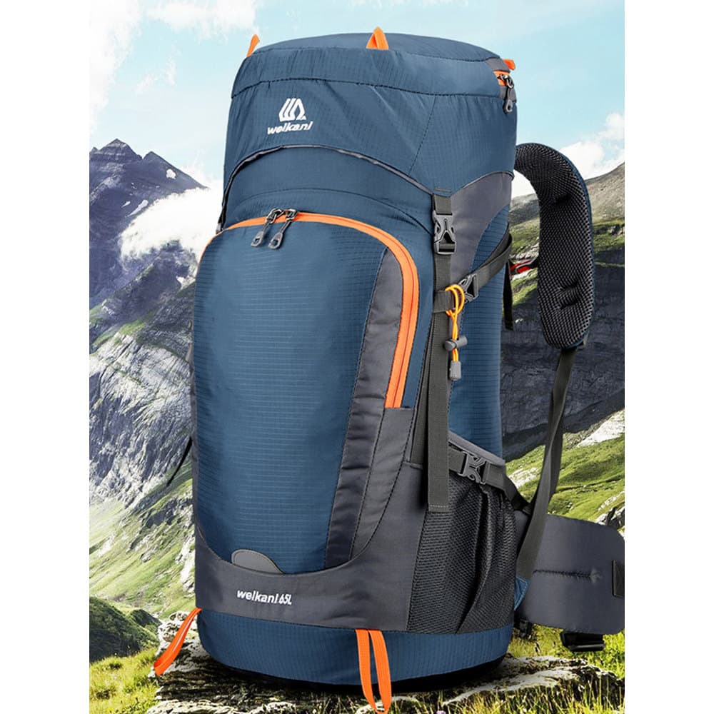 Ao ar livre profissional caminhadas saco multifuncional grande capacidade 65L mochila das mulheres dos homens caminhadas