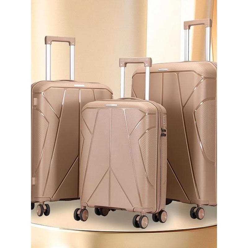 PP Trolley Case 67cm Hard Shell Boarding Mala 80cm 93cm Mala de três peças Roda Universal Grande capacidade