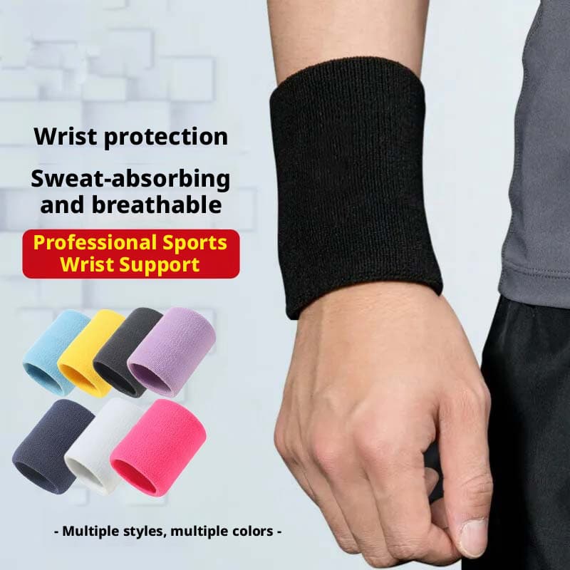 Cor esportes pulseira de algodão suor-absorvente toalha pulseira Fitness correndo basquete Badminton pulseira Handguard