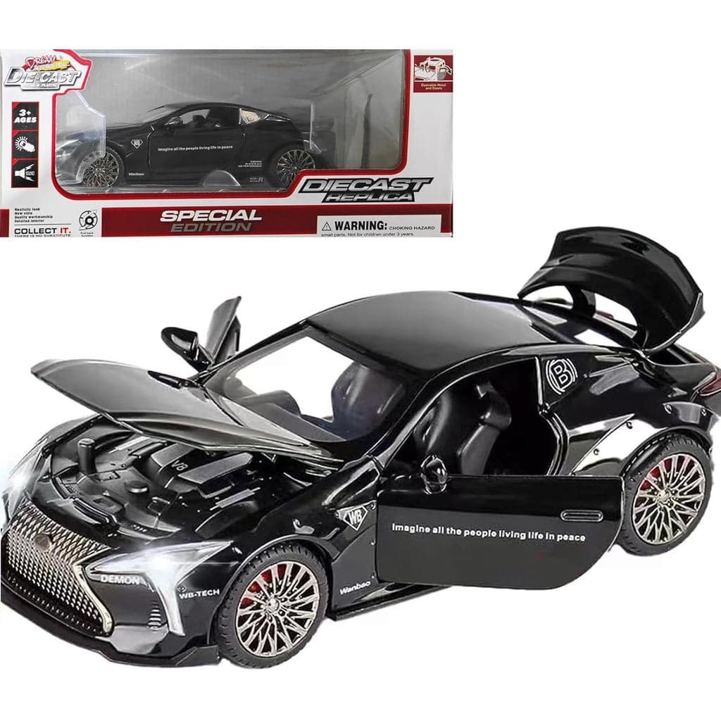 Carros de Brinquedo Esportivos 1:32, Carro de Coleção em Metal Fundido com Luz e Som, Modelos Colecionáveis de Metal par