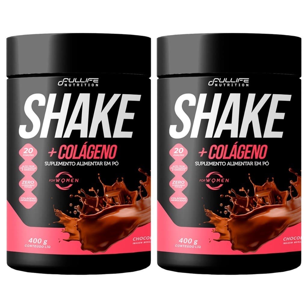 Kit 2x Shake Substituto De Refeição Zero Açúcar Com Colágeno Fullife