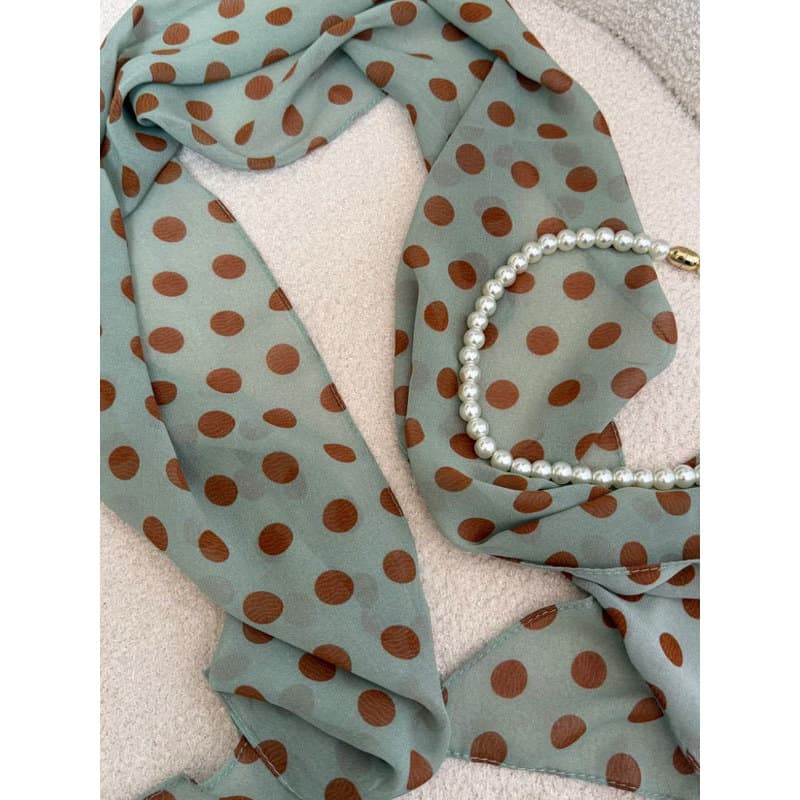 O mágico de Oz primavera verão novo estilo George fio moda bolinhas Streamer lenço de seda gaze proteção de pescoço long
