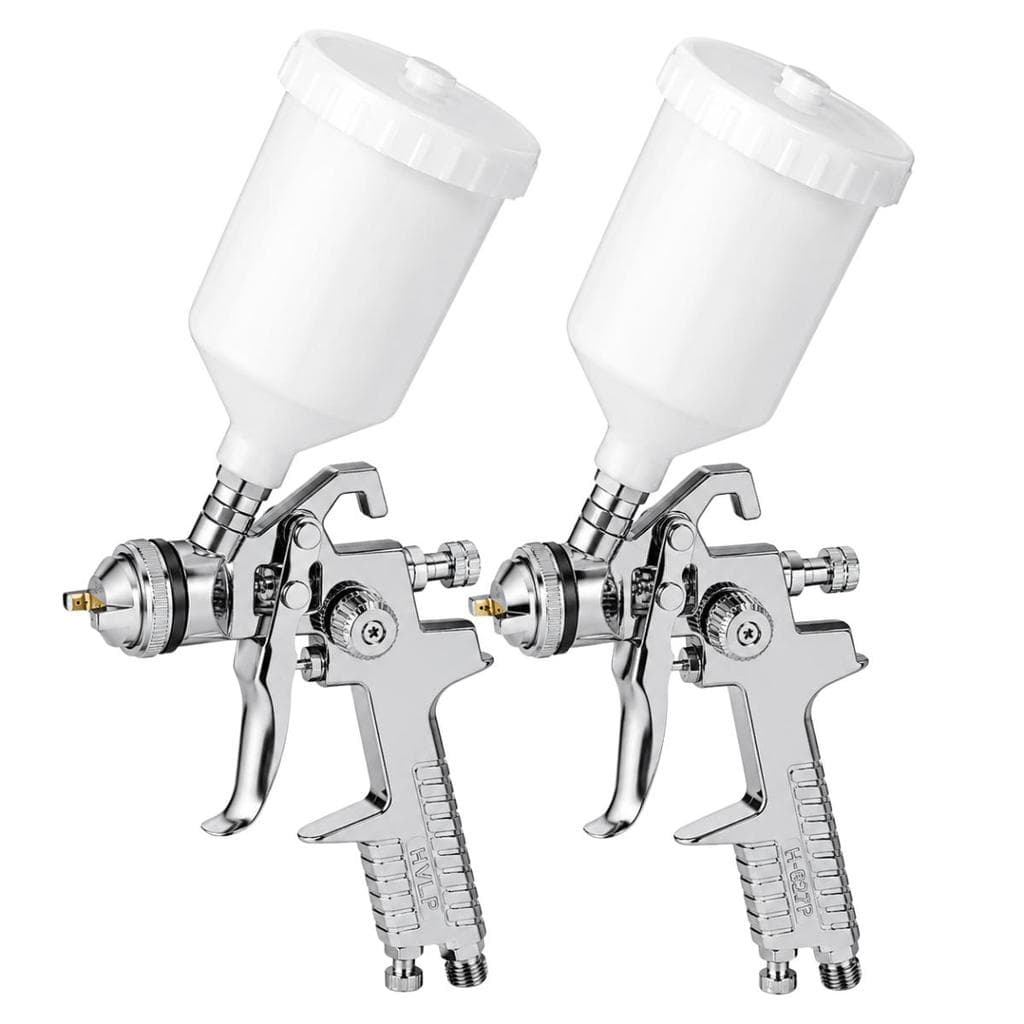 2 PISTOLA AUTOMOTIVA PINTURA H827P HVLP 1.4MM + H827P HVLP 1.7MM 600ML PDR