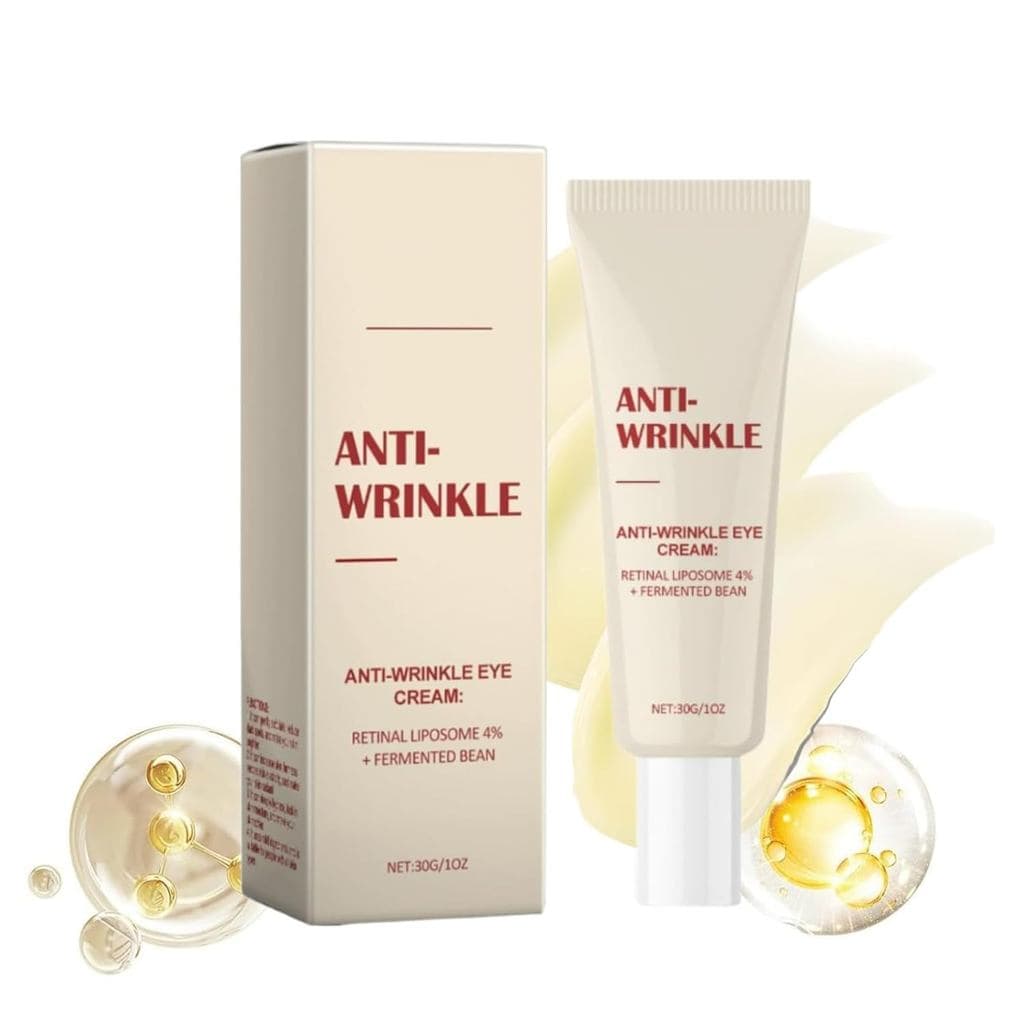 Creme Antirrugas para os Olhos com 4% de Retinal Lipossomal e Feijão Fermentado, Sérum de Retinal para Redução de Rugas