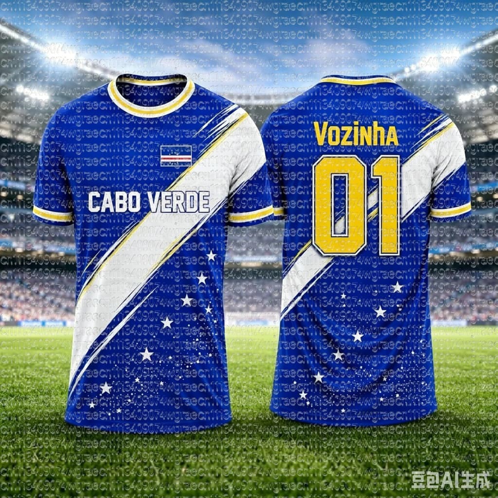 2026 Novo Capo Verde Fã Camisa De Futebol Capa Família Camisas Tripulação Pescoço Camiseta De Secagem Rápida Absorção De