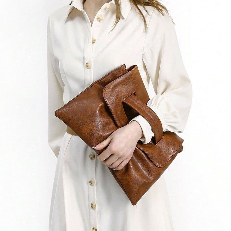 Bolsa Envelope Executiva Feminina Pasta Documentos A4 Transversal Ombro Lisa Trabalho Lazer 2026
