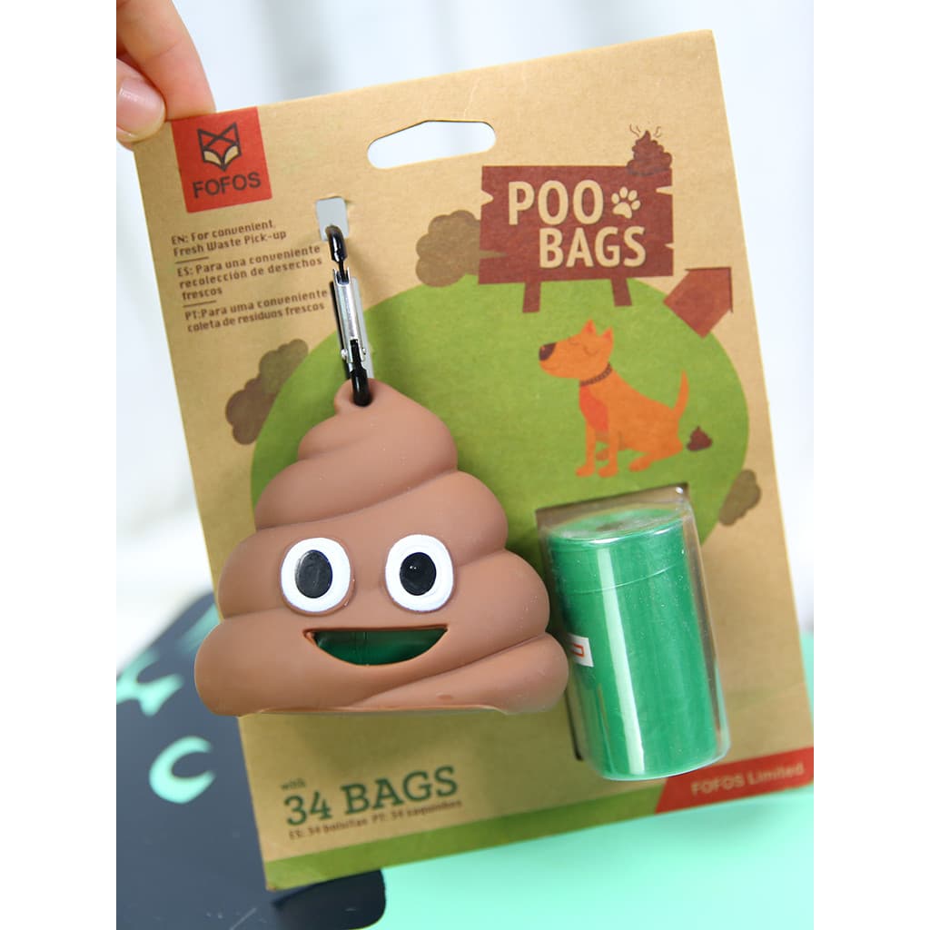 Saco selecionador de cocô para animais de estimação, formato de cocô, Silicone, resistente a choques, saco selecionador