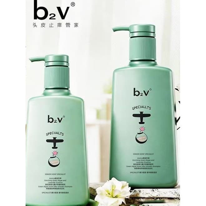 B2v Clorela Shampoo Condicionador Conjunto Anticaspa Suave Suave Suave Aminoácido Homens Mulheres Shampoo de Longa Duraç