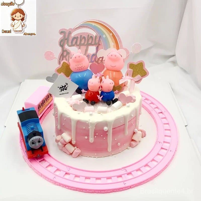 4Pcs Bolo De Brinquedos De Bonecas De Porco Decorativo George Pig Dad Mom Family Children Holiday Birthday Gift