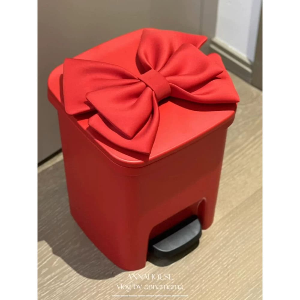 Lixeira com laço para uso doméstico, grande capacidade, banheiro, sala de estar, quarto, pé de alto valor