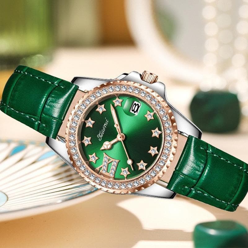 8 relógio de quartzo relógio cravejado de diamantes água fantasma cinto à prova dwaterproof água único calendário senhor