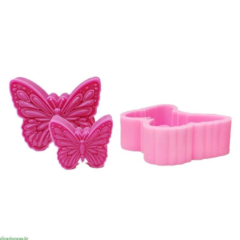 Dongdonga Molde Silicone Borboleta Moldes Animais Artesanais Para Decorações Fondant