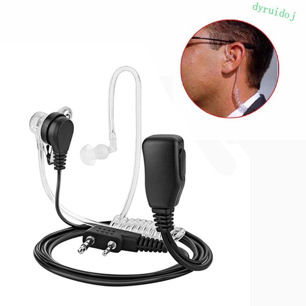 DYRUIDOJ1 PTT MIC Fone De Ouvido Earbud Orientação Ar Walkie Talkie Acessórios Protetor Microfone Duto