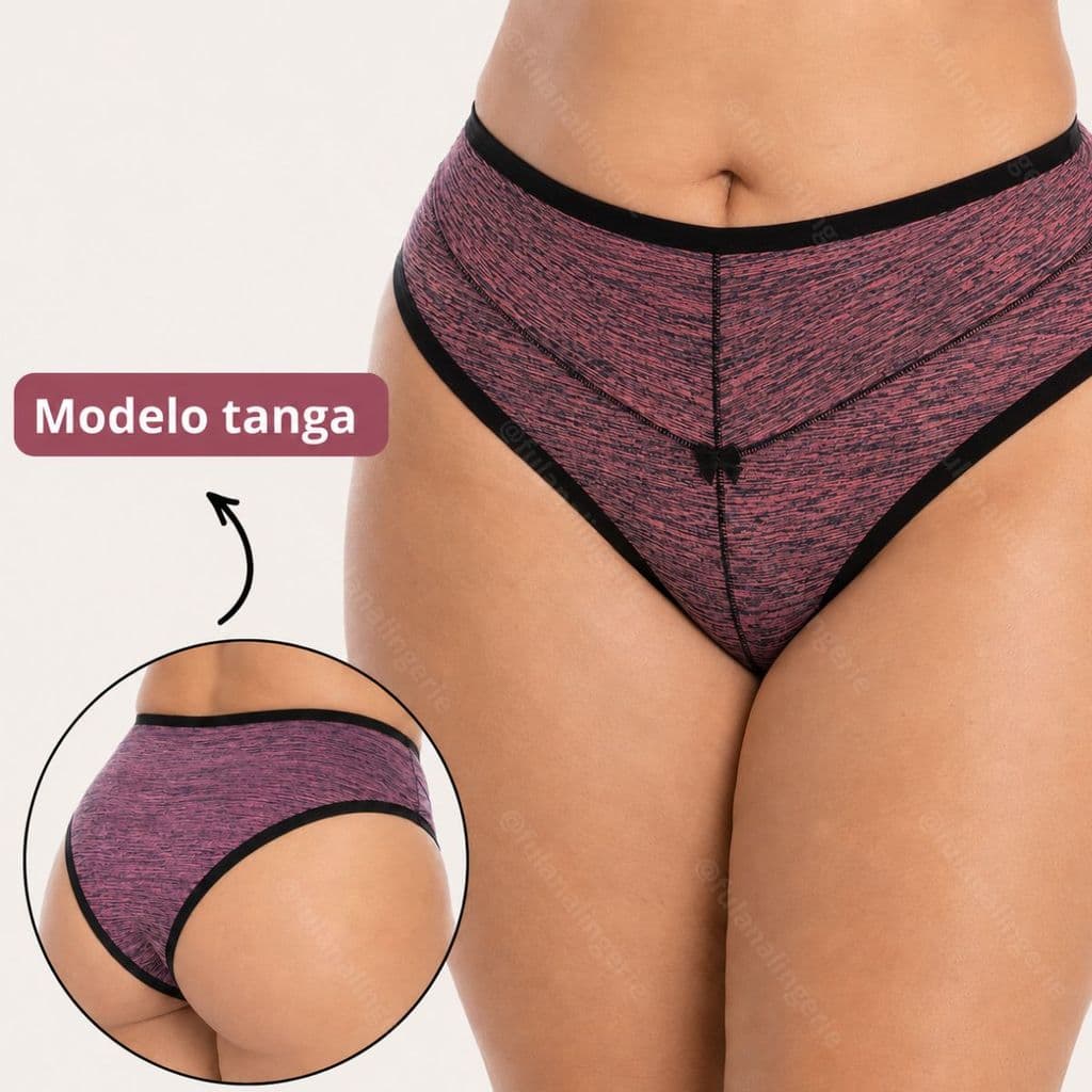 Kit 7 Calcinhas Plus Size Cós Alto Suplex Firmadora Confortável - Firma Plus NA