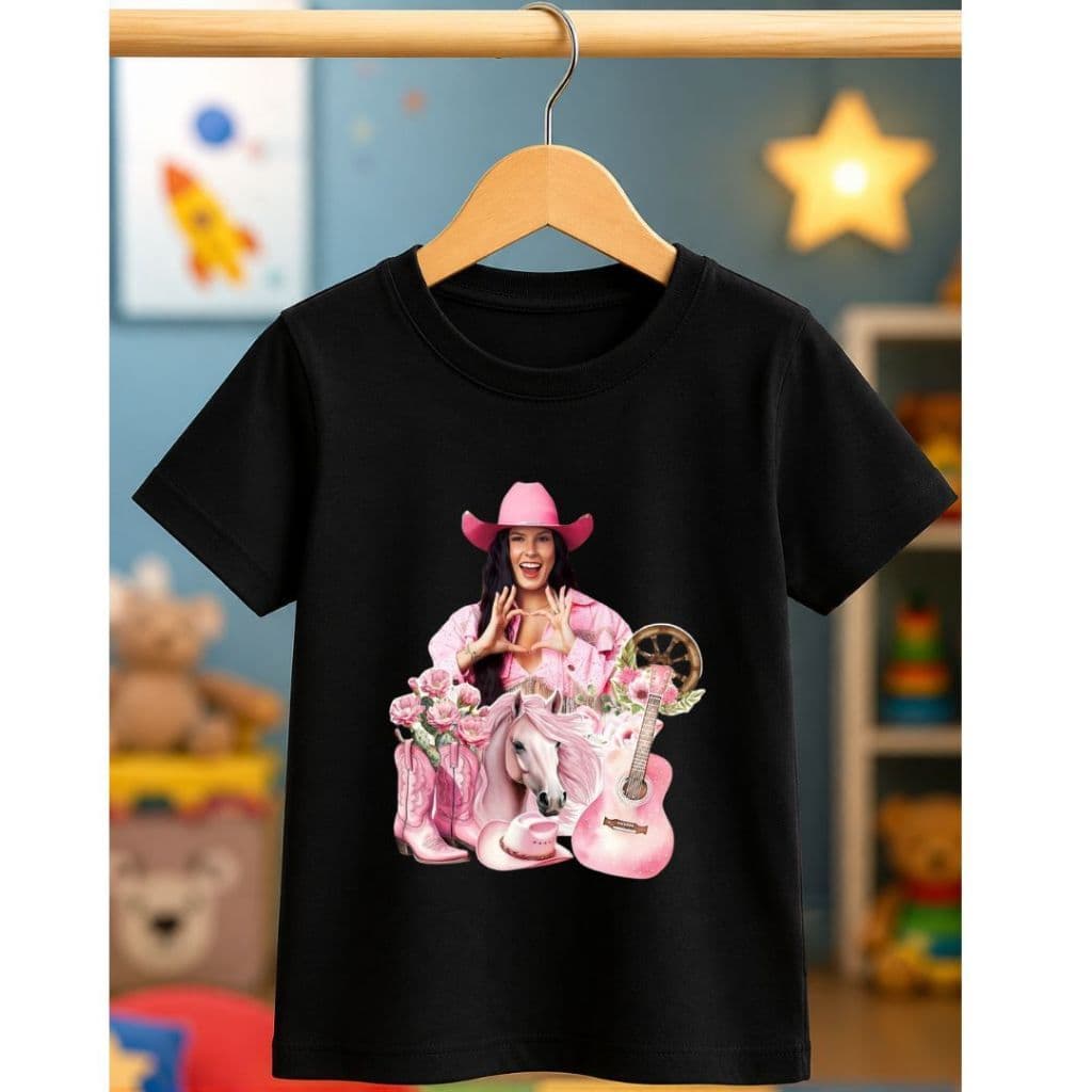 Camiseta Básica Infantil 100% Algodão Premium Camisa Ana Castela Peoa