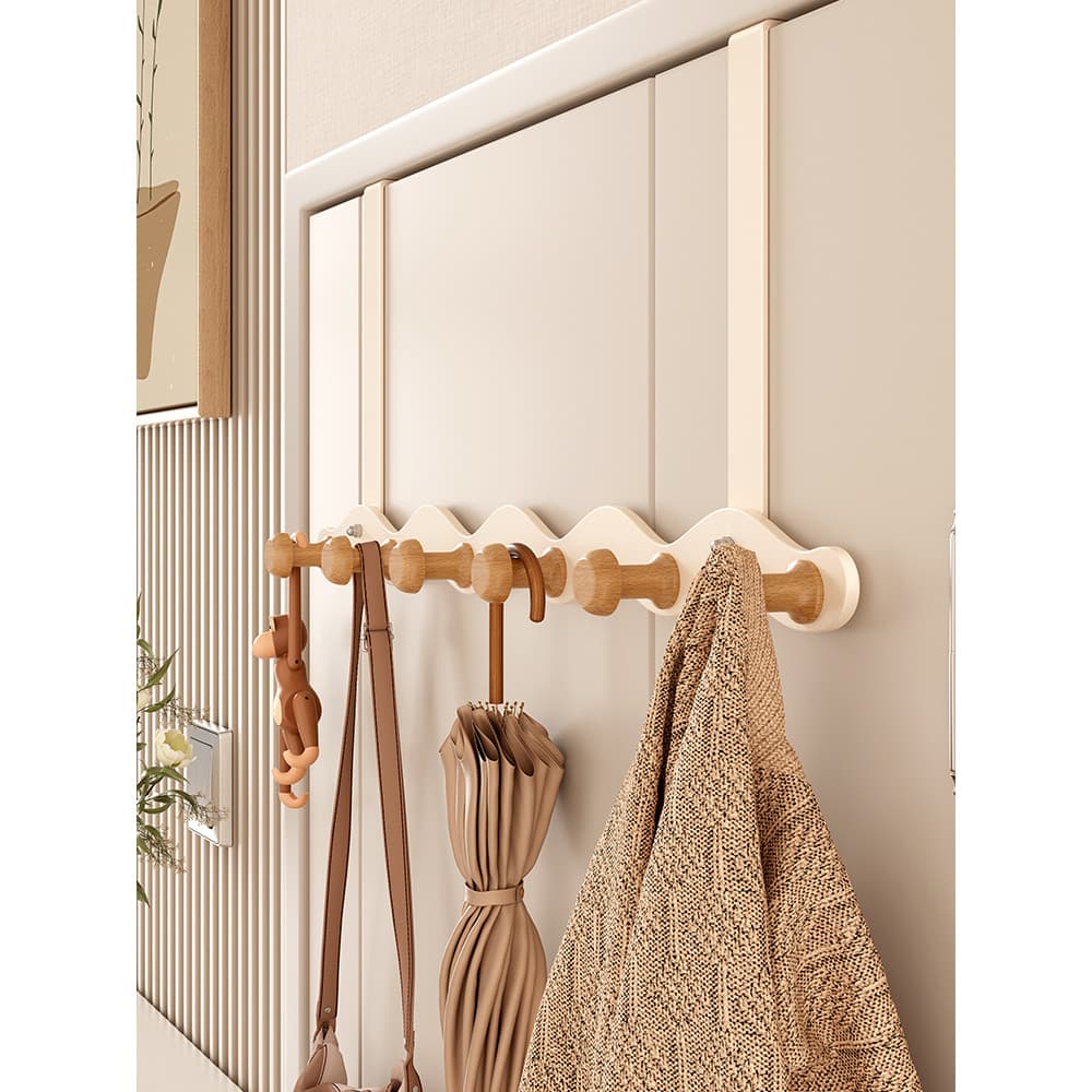 Atrás da porta gancho cabide sem perfuração porta do quarto saco de roupas porta de armazenamento tipo traseiro Rack de