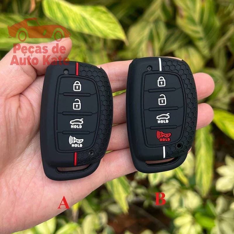 Capa de Silicone para Carro Hyundai HB20 I20 Ix45 I40 Ix35 I30 I10 Kona Tucson Creta Acento Solaris Elantra Ioniq QSNX