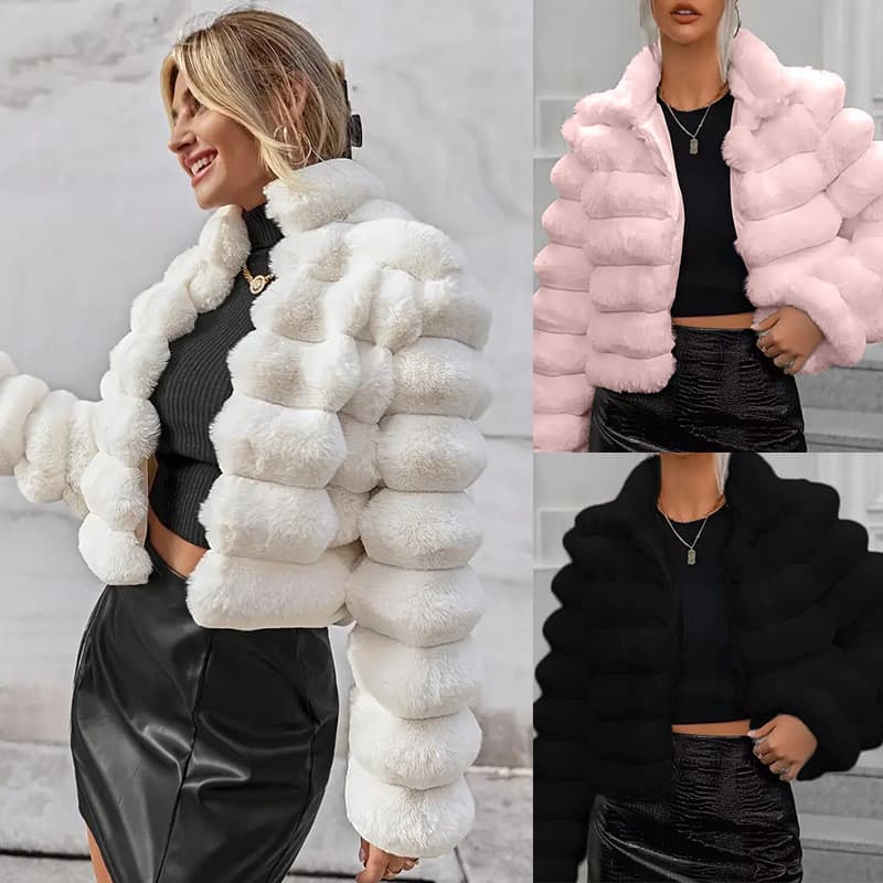 Casaco de pele sintética feminino inverno 2024 elegante celebridade high-end curto topo high-end sentimento