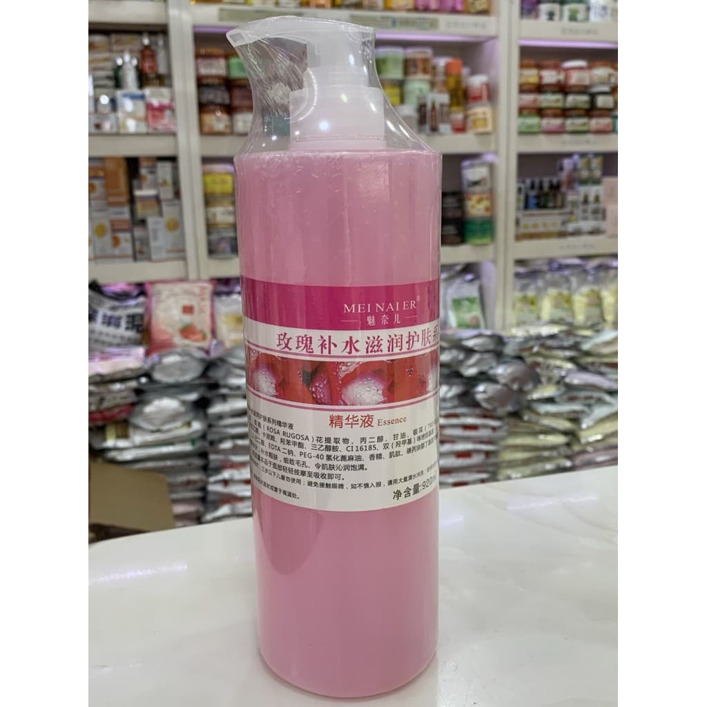 Mei Naier Salão de Beleza Garrafa Grande Essência de Rosa Essência Facial Suavizante Toner Hidratante 920ml