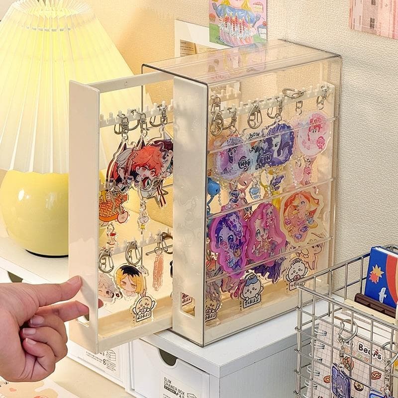Rack de armazenamento de chaveiro Pull-out pingente caixa de exibição de jóias pulseira cabide Anti-enrolamento rack de