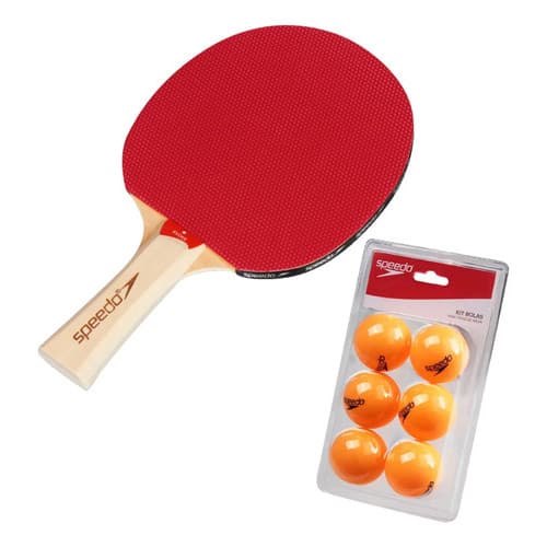 Raquete Tênis De Mesa Ping Pong Speedo Evoke + 6 Bolas Speedo