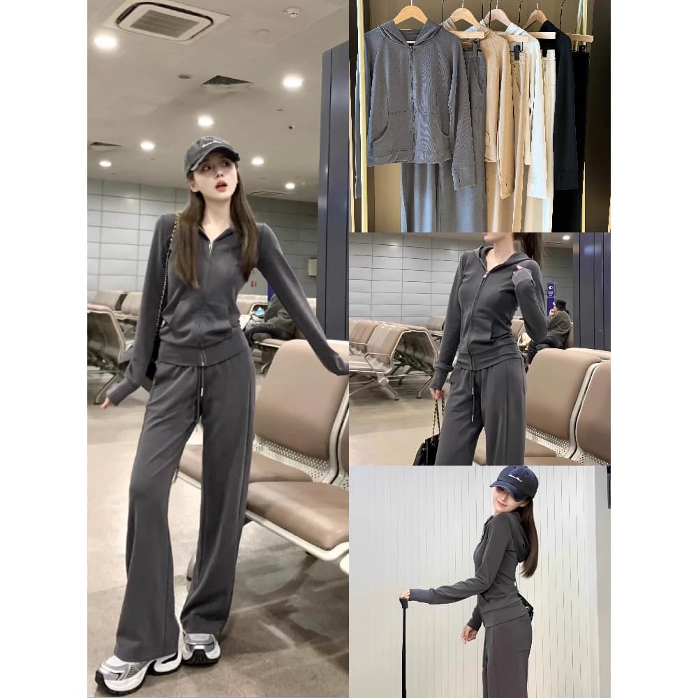 Não é isso lulu fragrância ~ SPA terno esportivo aeróbico primavera outono feminino 2025 novo estilo Casual c