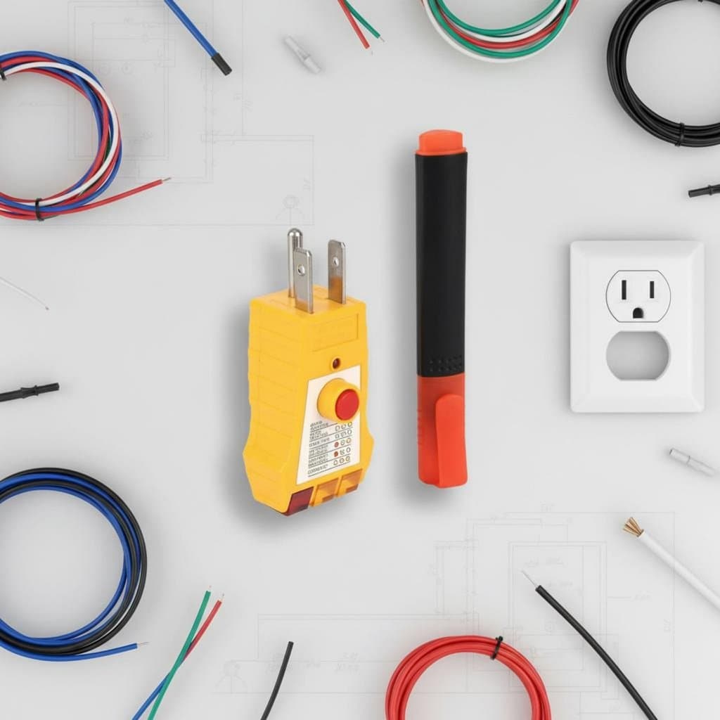 2 Peças Testador De Saída De Teste De Aterramento E Caneta De Condutividade Kit Luzes Indicadoras Estados Unidos Plug Fi