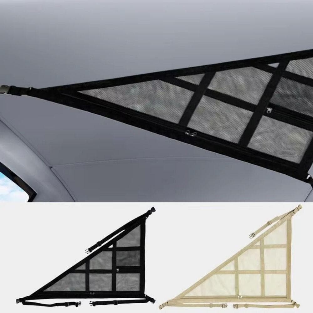 Rede Triangular De Teto De Carro  , Bolsa De Armazenamento Anti-Queda De Camada Dupla , Ajustável