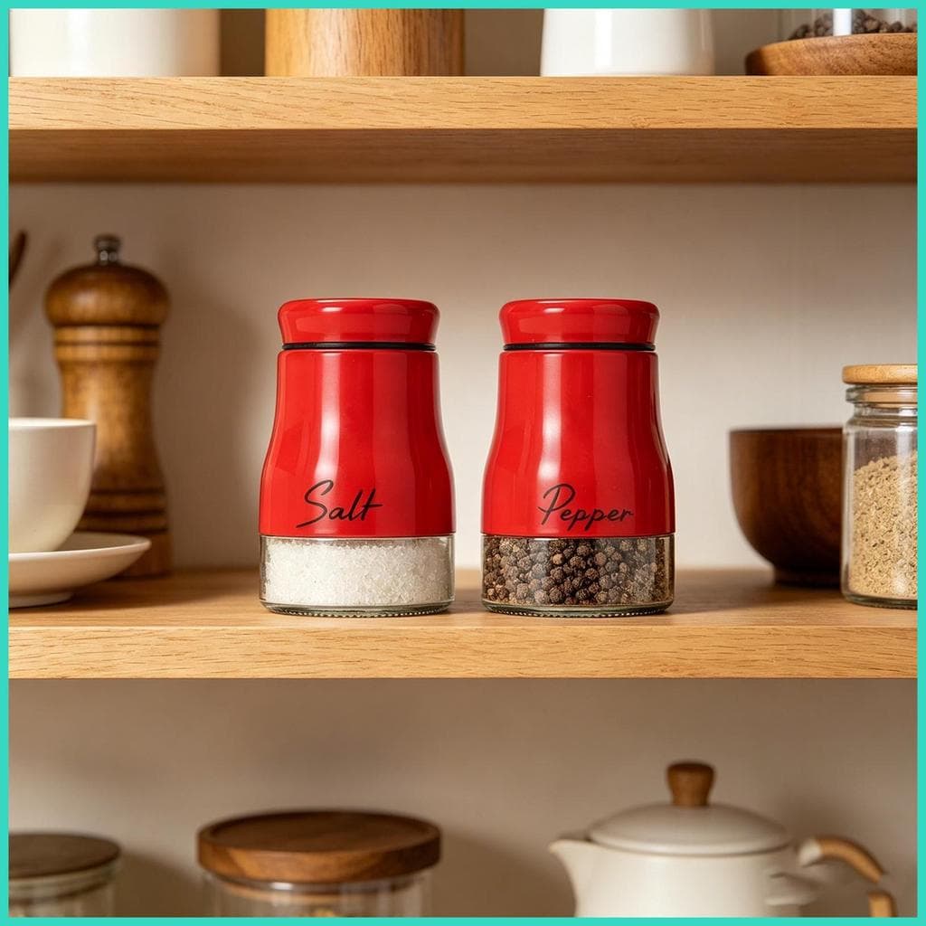 Conjunto De Saleiro E Pimenta , Recipiente De Tempero , Bancada , Saleiros Para Casa , Apartamento , Cozinha , Dormitóri