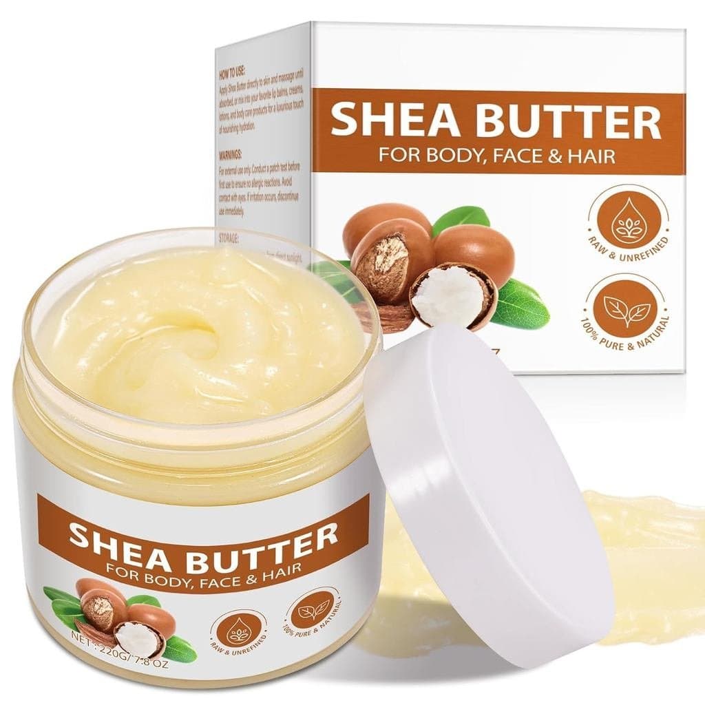 Manteiga de Karité Crua Orgânica, Creme para Mãos de Manteiga de Karité Crua Natural Não Refinada, Hidratante e Retentor