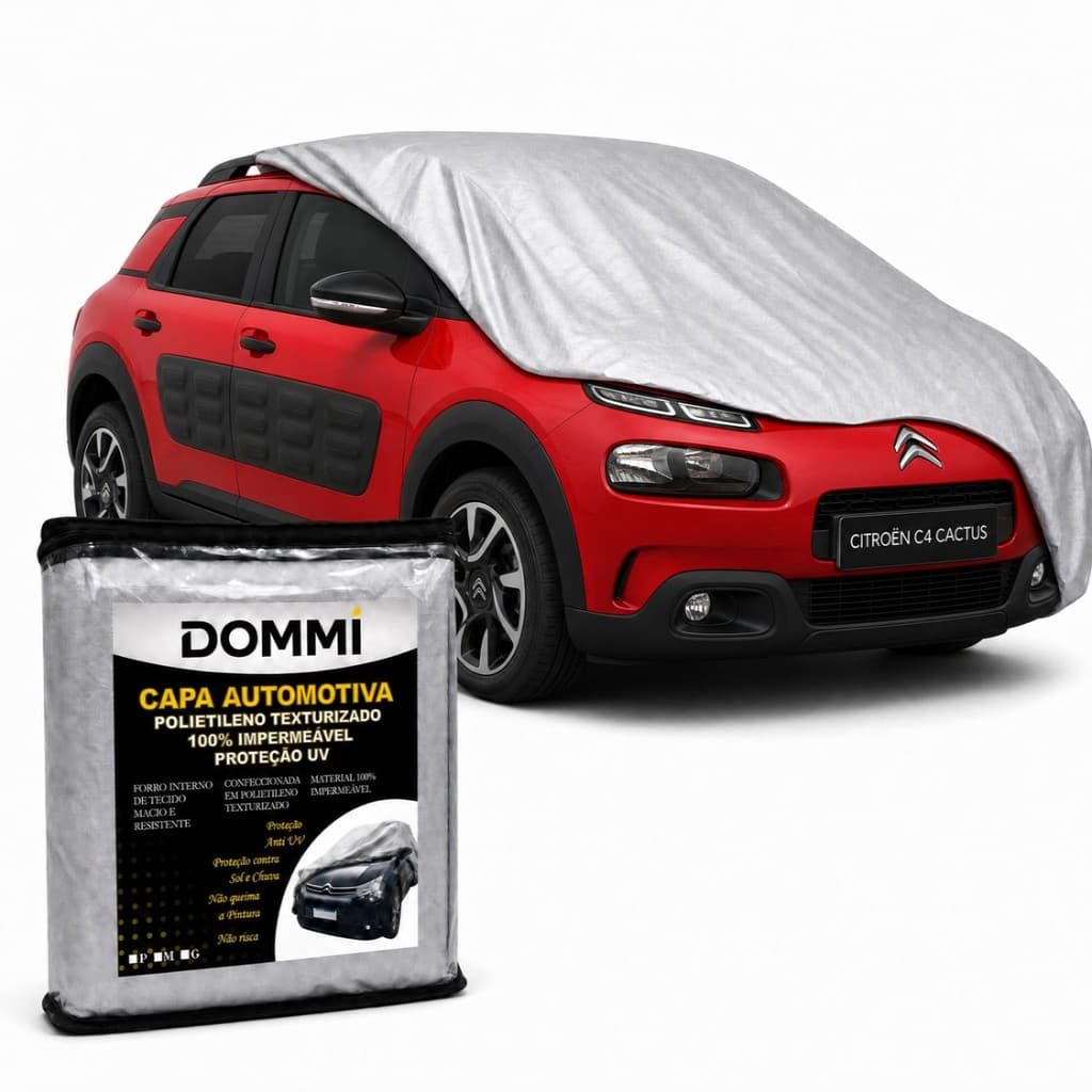 Capa De Cobrir Carro Citroën C4 Cactus Com Forro Total Impermeável Proteção Sol Chuva Poeira Anti-UV