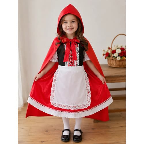 Fantasia Infantil Vestido & Capa Chapeuzinha Vermelha