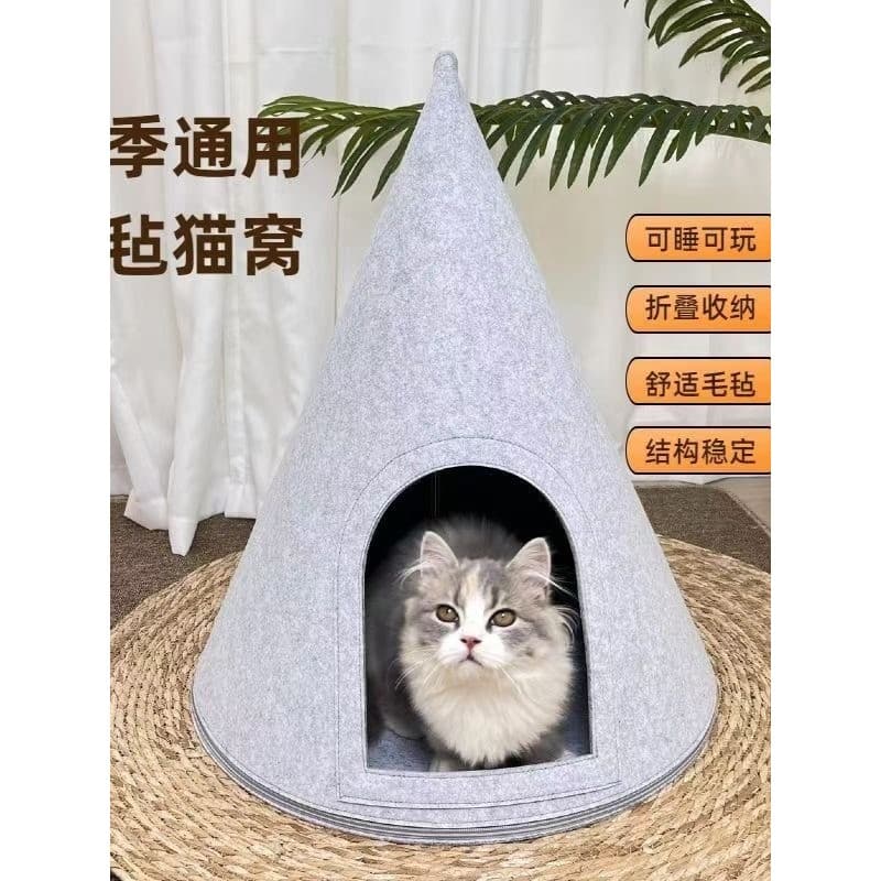 Maca de gato quente Semi-fechada quatro estações Universal gato Villa maca pet gato filhote de cachorro tenda fechada ma