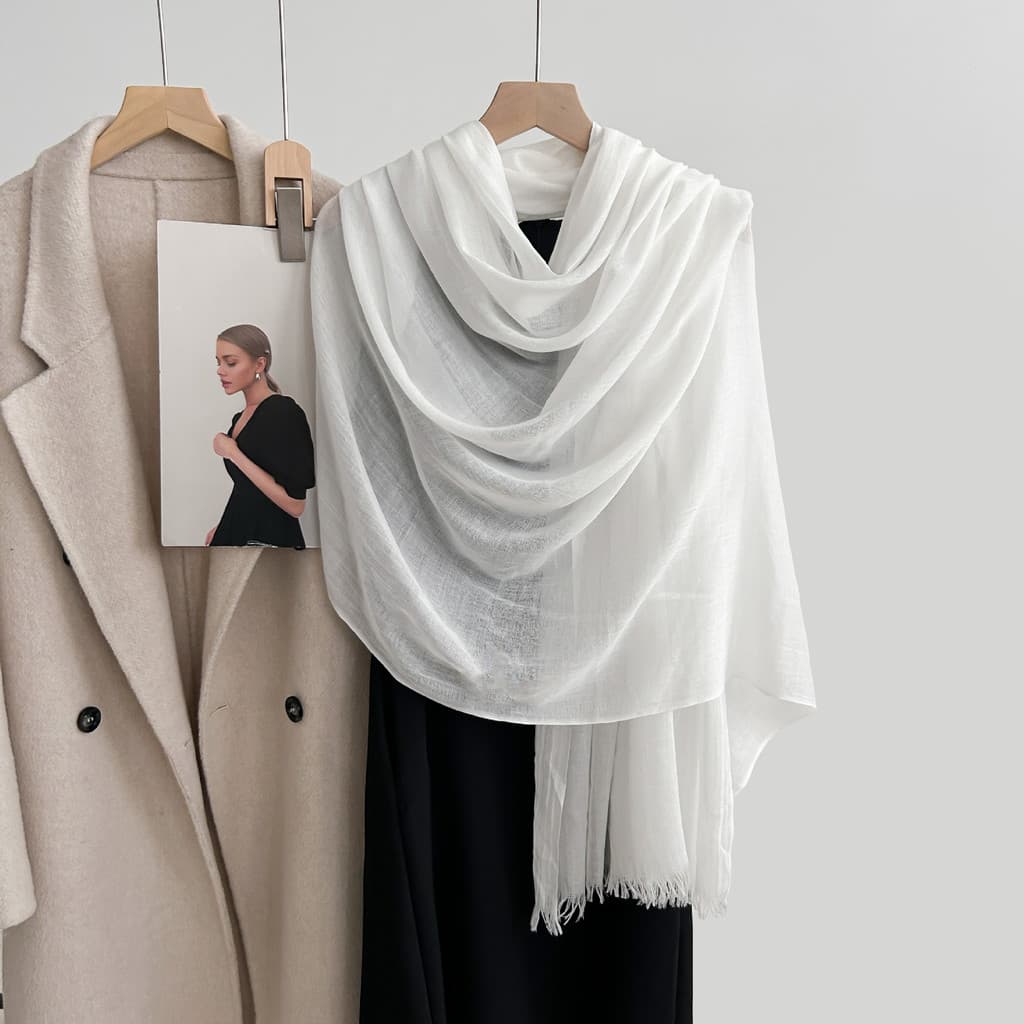 Lenço de linho de algodão moda estilo literário cor sólida gaze de linho japonês coreano senhoras ar condicionado quarto