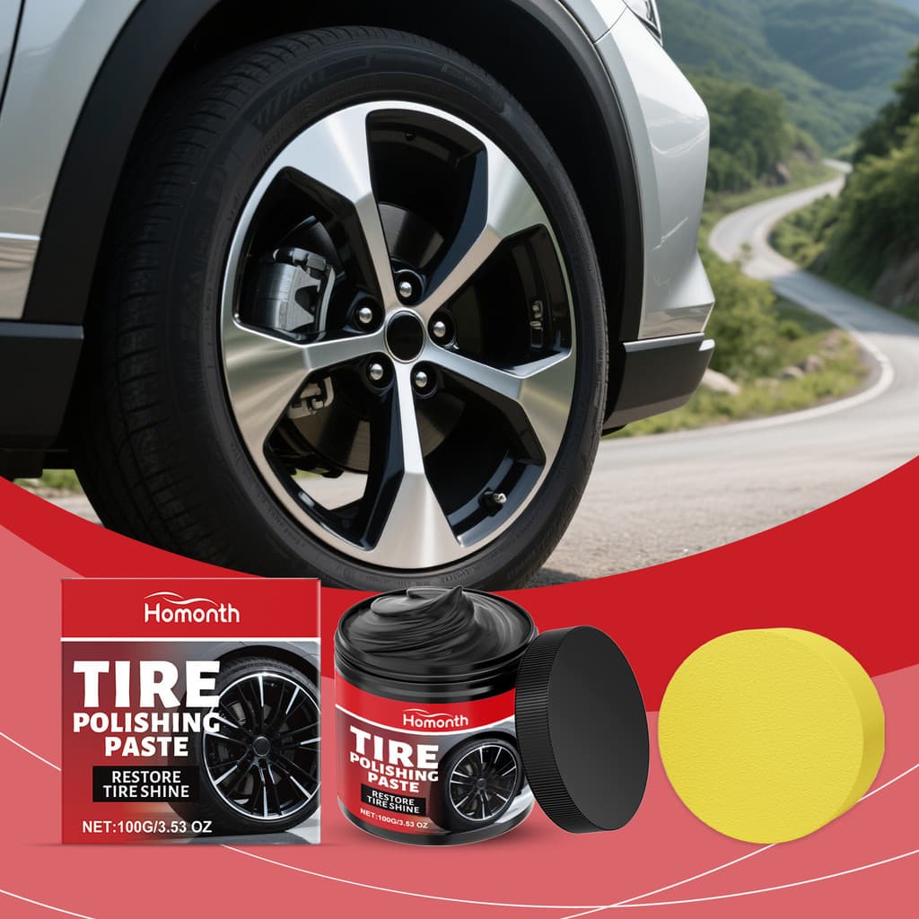 [Estoque pronto] HOMONTH Creme de polimento de pneus Creme de remodelação de pneus de carro Cuidados com os pneus Anti-r