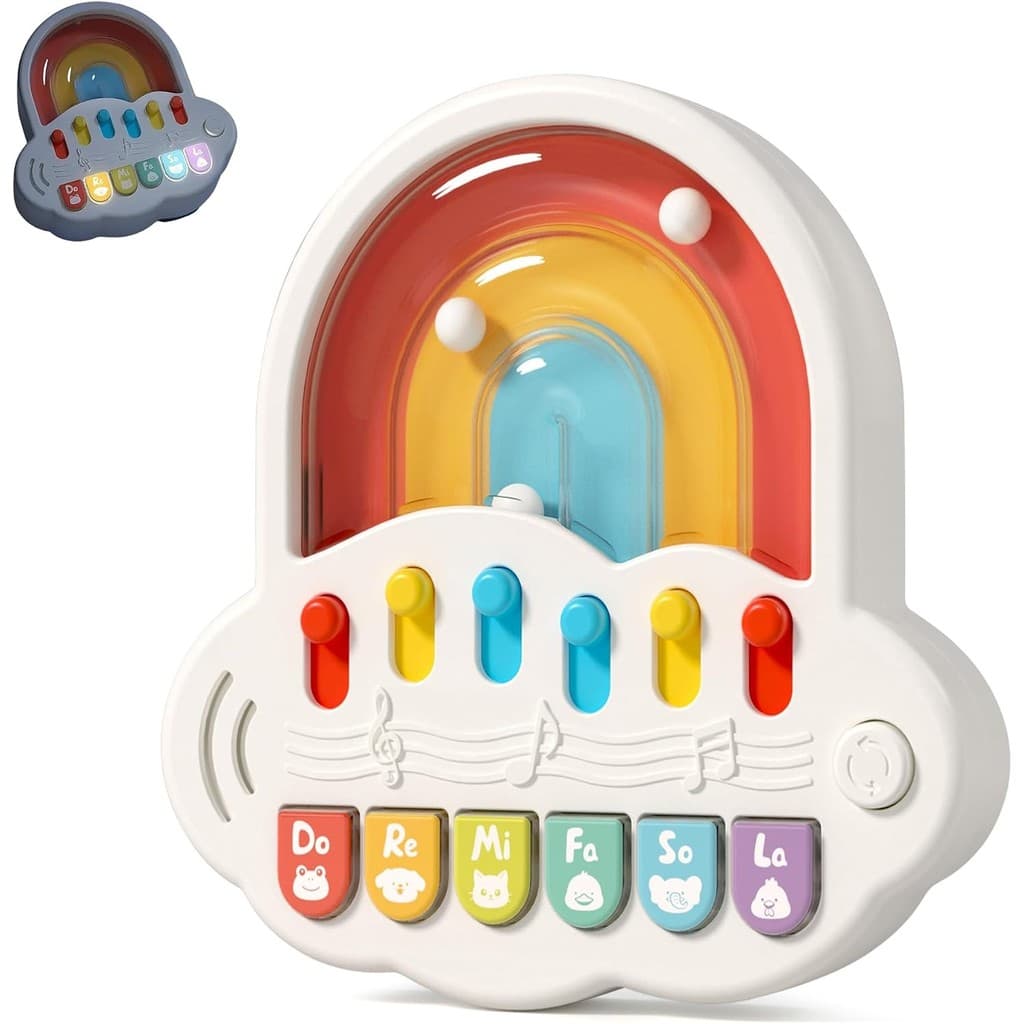 Brinquedo De Piano Para Bebês De 6 A 12 Meses , Teclado Musical Iluminado , Brinquedos 9 12 18 Com 4 Modos , 2 Em 1 Jogo