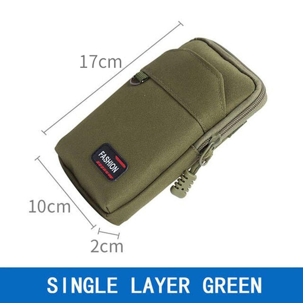 Bolsas para Celular YONGWANG, Acessórios para Celular de Camping, Bolsa de Cintura em Nylon Verde Caqui FSCR