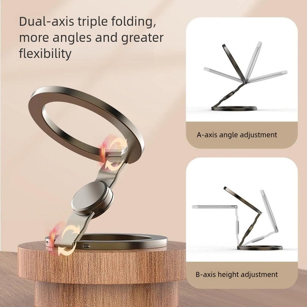 Suporte magnético de anel para celular MagSafe Fidget Spinner Dois em um Estrutura de suporte para celular de mesa dobrá