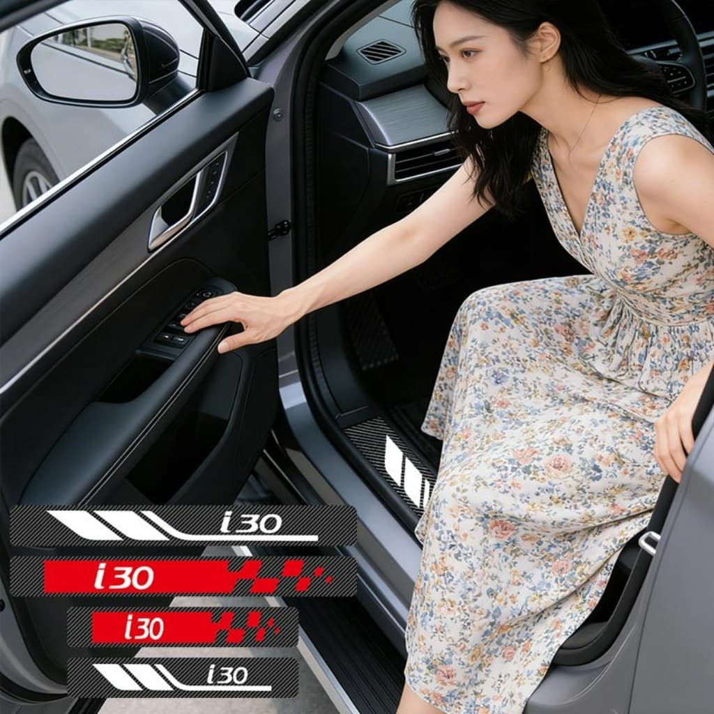 Kit 4 Peças Antiarranhão Fita Protetora De Porta Soleira Automotiva Acessórios Para Carro For Hyundai i30 N Hatchback