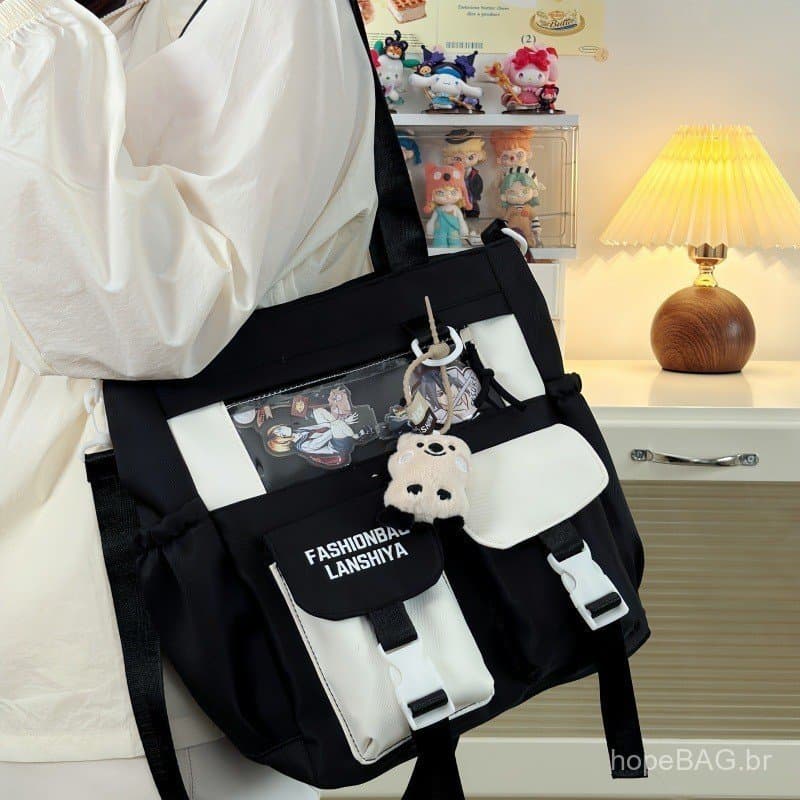 Bolsa de ombro Ita Bag, versão coreana, estilo universitário, moderna e jovial, adequada para aulas de reforço, uso esco