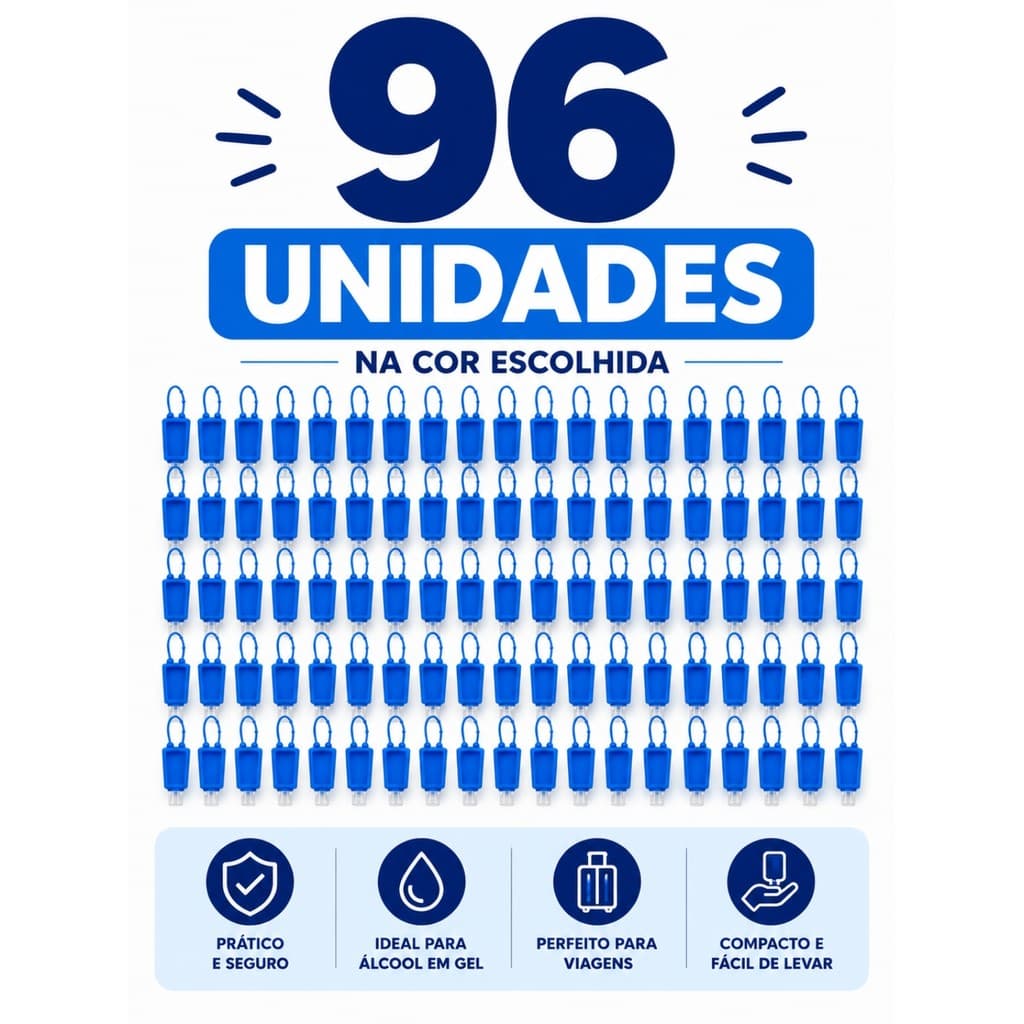 Combo 96 Porta Álcool Gel Para Empresas Escolas E Igrejas