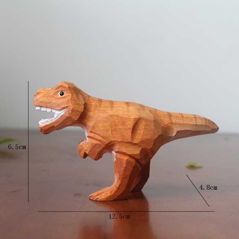 [Estoque pronto] Aokivan escultura em madeira ornamentos de dinossauro Basswood escultura decoração para casa presentes