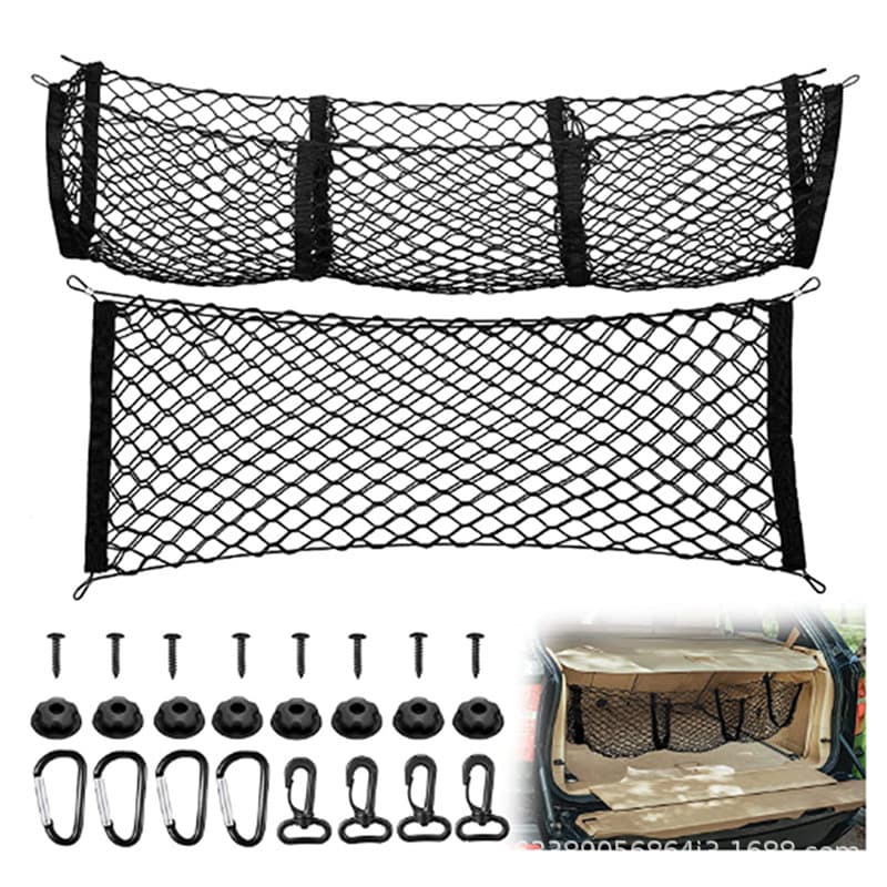 Rede de bagagem para porta-malas de carro, conjunto de bolso, basquete, futebol, armazenamento de rede de armazenamento