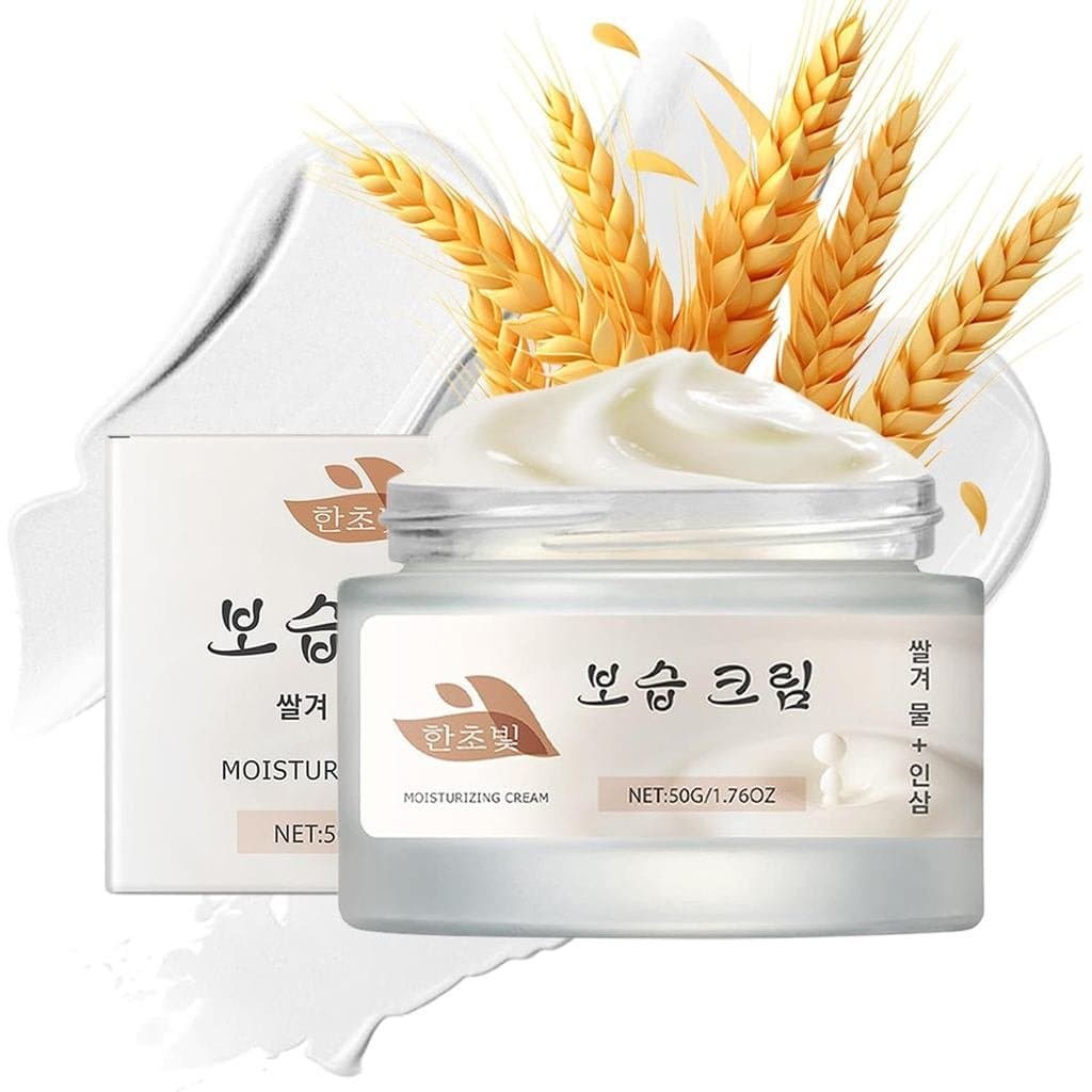 Creme de Ginseng e Arroz, Hidratante Facial Anti-Idade para Hidratação Profunda e Firmeza, Creme Facial Coreano, Cuidado