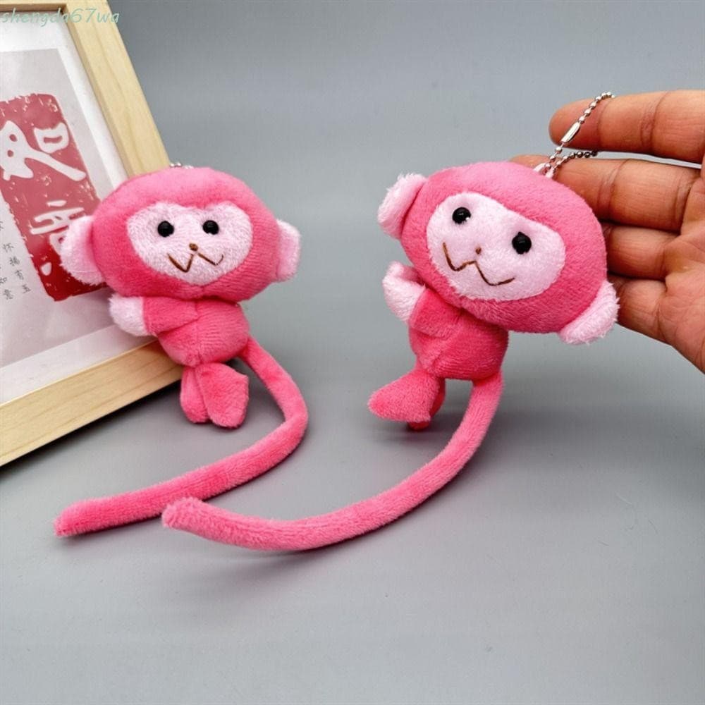 Chaveiro De Boneca De Macaco SHENGDA , Pingente De Pelúcia De Cauda Longa , Saco De Algodão PP Charme Brinquedo