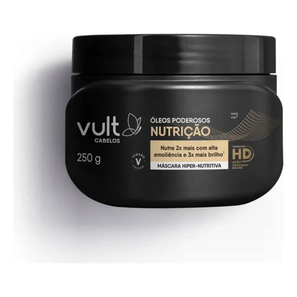 Máscara Hiper-nutritiva Vult Cabelos Óleos Poderosos 250g Vult Óleos Poderosos Máscara Nutrição