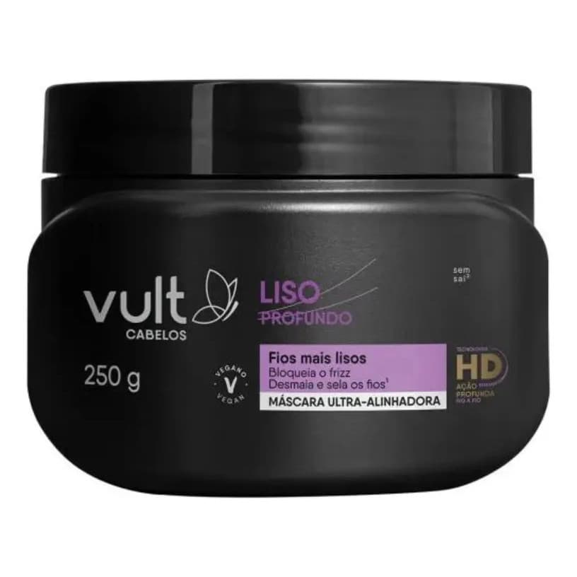 Máscara Ultra-alinhadora Liso Profundo 250g - Vult Cabelos Vult Liso Profundo Máscara Antifrizz