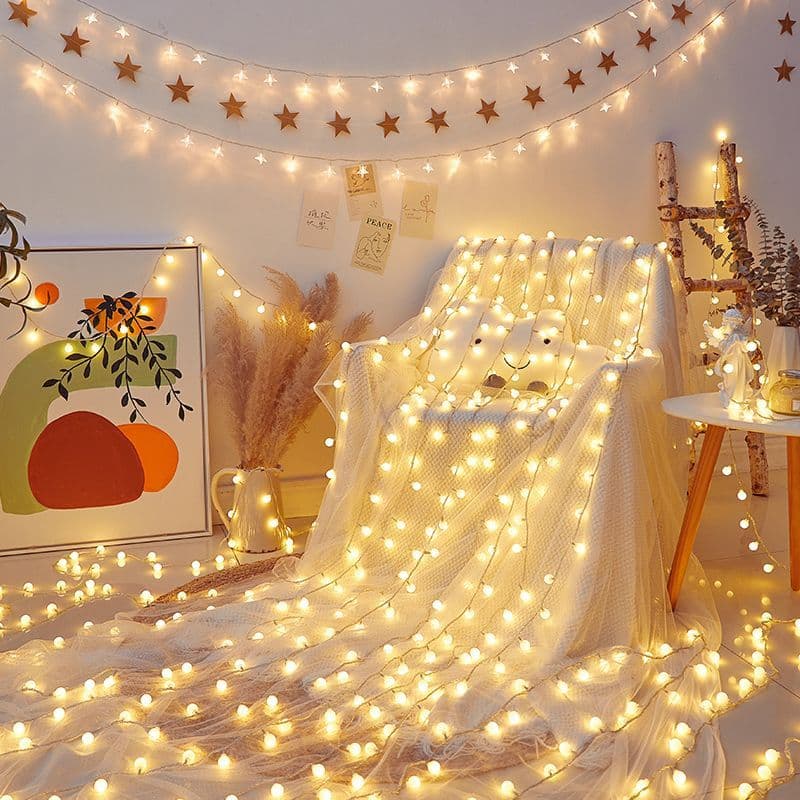 Luzes LED românticas de céu estrelado para o Natal, iluminação ambiente para ambientes internos, luzes decorativas para