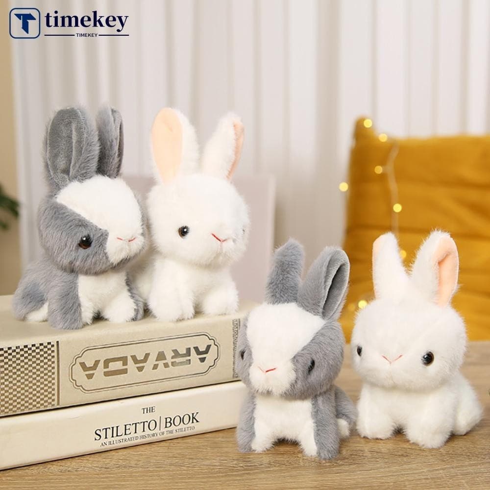 TIMEKEY Brinquedo de Pelúcia Coelho de Orelhas Longas 14cm LJ70